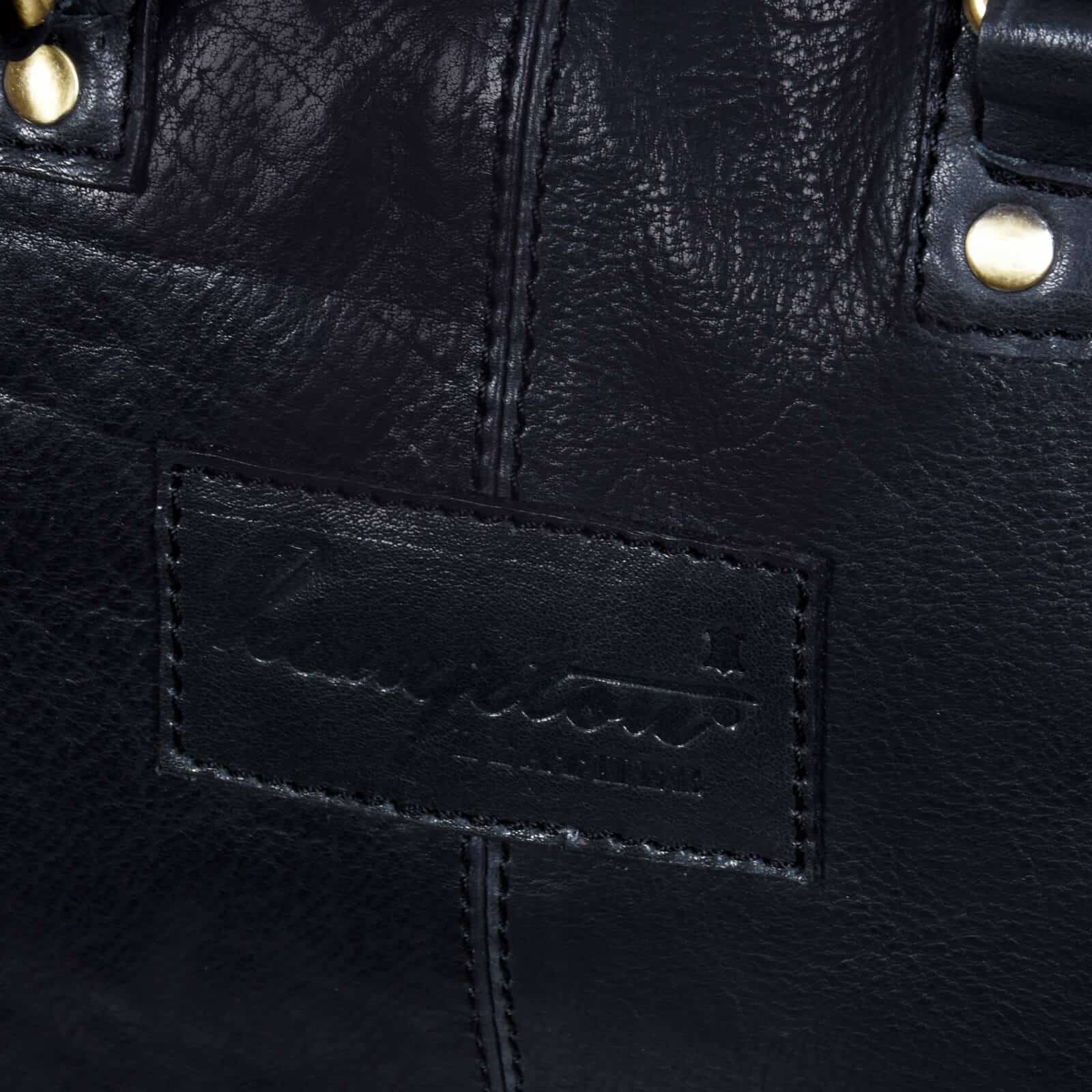 Muška ručno izrađena putna torba od prave kože - crna