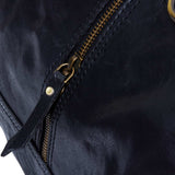 Muška ručno izrađena putna torba od prave kože - crna