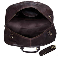 Muška ručno izrađena putna torba od prave kože - smeđa