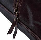 Muška ručno izrađena putna torba od prave kože - smeđa