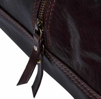 Muška ručno izrađena putna torba od prave kože - smeđa