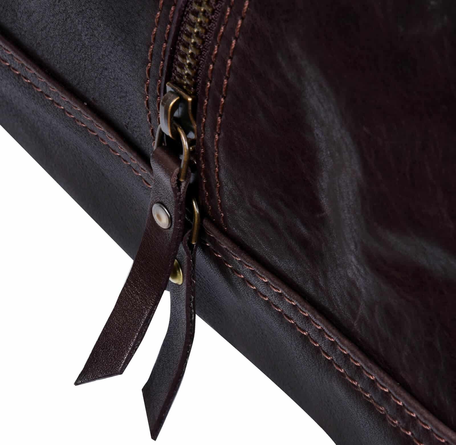 Muška ručno izrađena putna torba od prave kože - smeđa