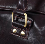 Muška ručno izrađena putna torba od prave kože - smeđa