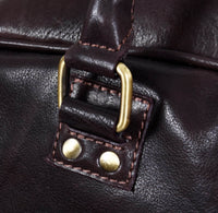 Muška ručno izrađena putna torba od prave kože - smeđa