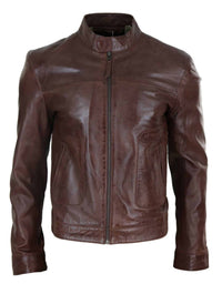 Lear Leather Classic muška bajkerska jakna - smeđa