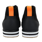 Muške crne čizme od brušene kože s vezicama