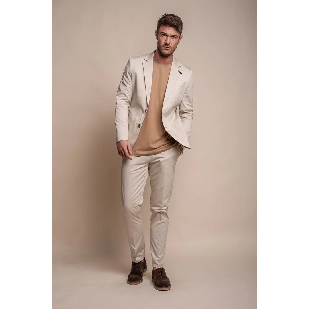 Mario - Muški ljetni bež sako slim kroja