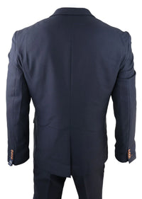 Muško trodijelno tamnoplavo odijelo Birdseye Slim Fit Marc Darcy Max Classic 1920s Vintage