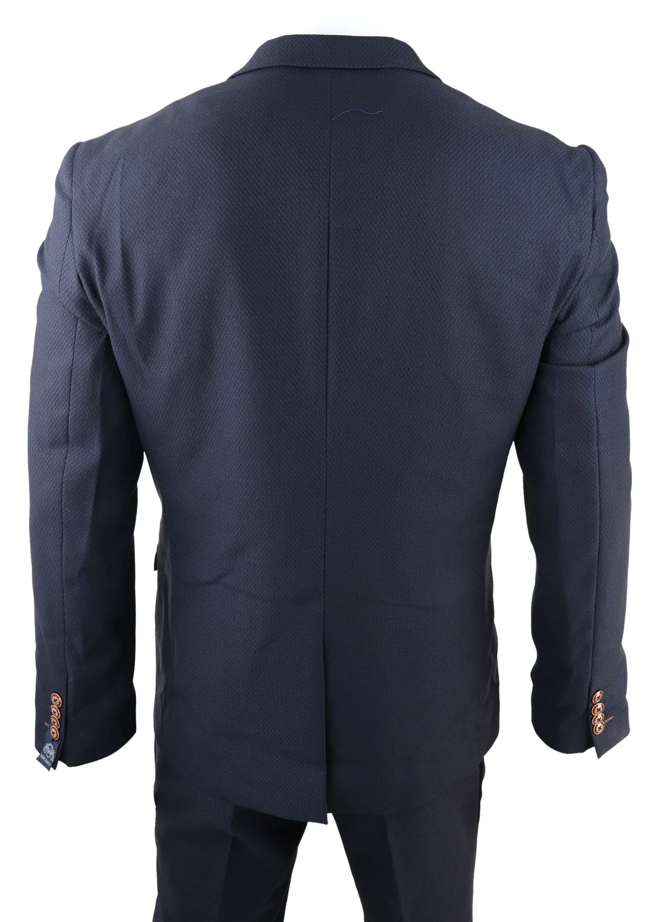 Muško trodijelno tamnoplavo odijelo Birdseye Slim Fit Marc Darcy Max Classic 1920s Vintage