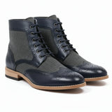 Muške gležnjače s brogue uzorkom i Wingtipom