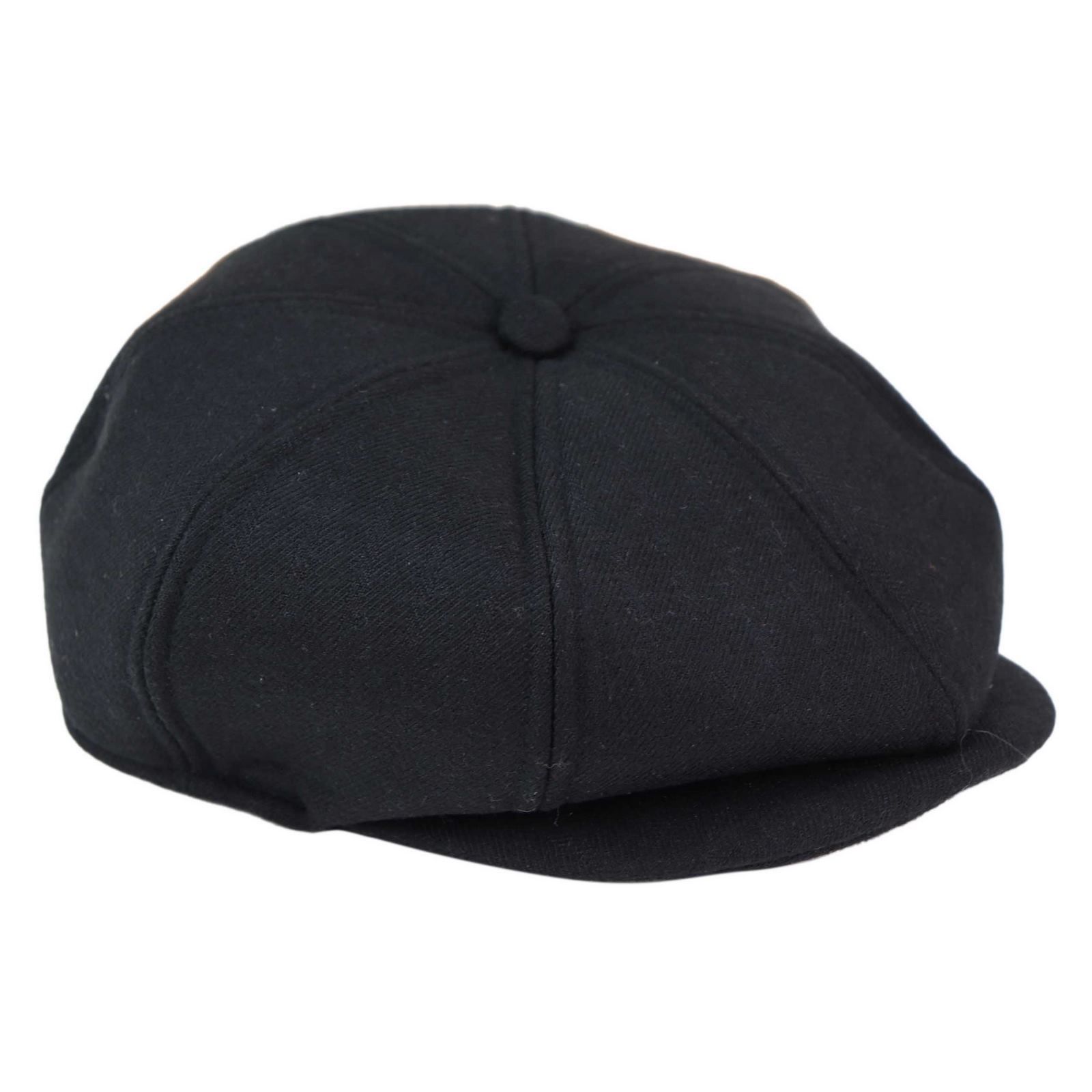 Muška kapa Peaky Blinders s 8 panela - crna