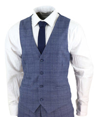 Muško odijelo od 3 dijela, klasični tvid karirani uzorci, vintage retro Peaky Blinders, krojen kroj