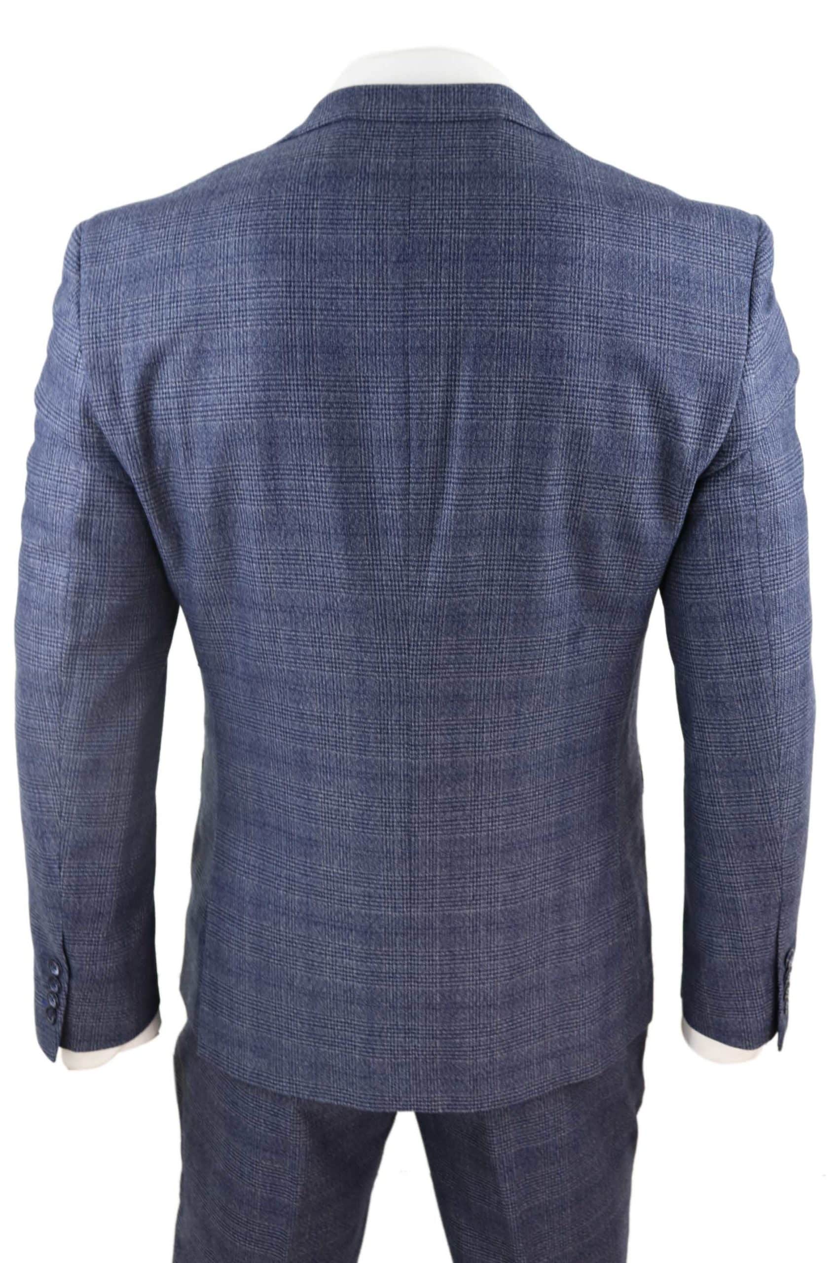 Muško odijelo od 3 dijela, klasični tvid karirani uzorci, vintage retro Peaky Blinders, krojen kroj