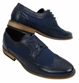 Muške brogue kožne cipele talijanskog dizajnera elegantne ležerne smeđe crne tamnoplave retro