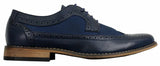 Muške brogue kožne cipele talijanskog dizajnera elegantne ležerne smeđe crne tamnoplave retro