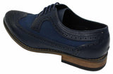 Muške brogue kožne cipele talijanskog dizajnera elegantne ležerne smeđe crne tamnoplave retro