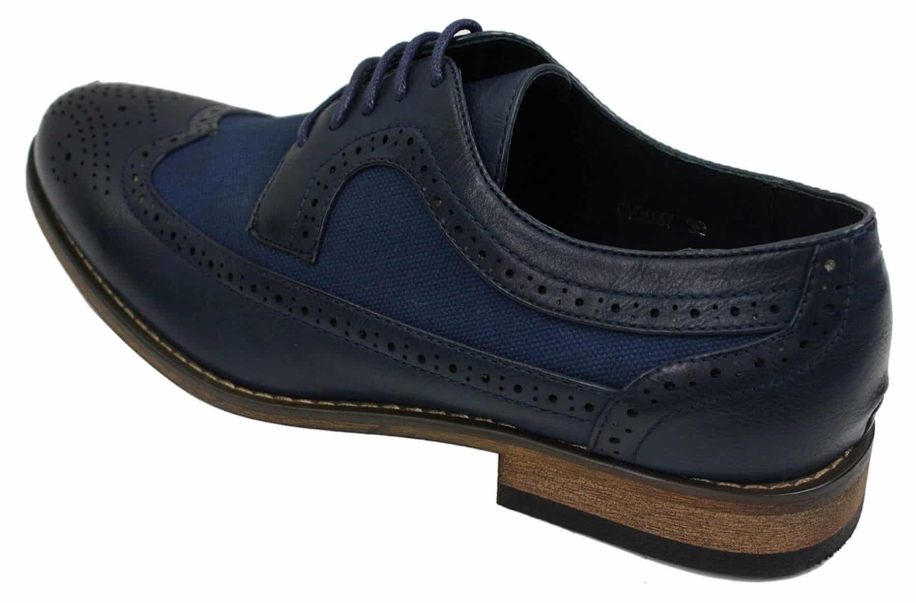 Muške brogue kožne cipele talijanskog dizajnera elegantne ležerne smeđe crne tamnoplave retro