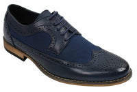 Muške brogue kožne cipele talijanskog dizajnera elegantne ležerne smeđe crne tamnoplave retro