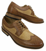 Muške brogue kožne cipele talijanskog dizajnera elegantne ležerne smeđe crne tamnoplave retro