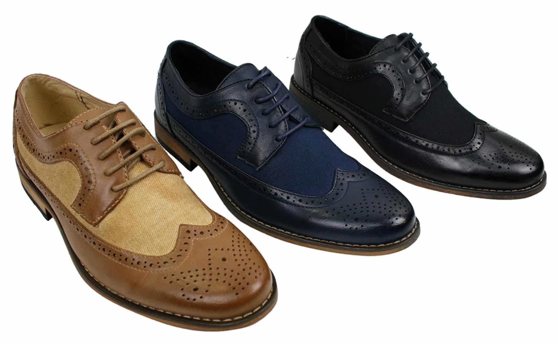Muške brogue kožne cipele talijanskog dizajnera elegantne ležerne smeđe crne tamnoplave retro