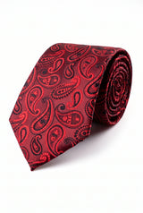 Muška bordo paisley kravata