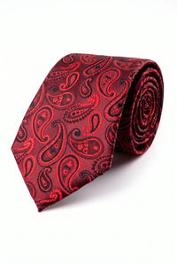 Muška bordo paisley kravata