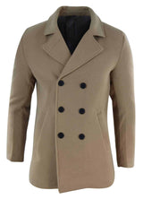 Muški kaput s dvostrukim kopčanjem - boja devine