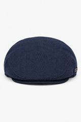 Muška ravna kapa od vune, riblja kost, mornarsko plava, tvid, klasična iz 1920-ih, unisex, Del Boy