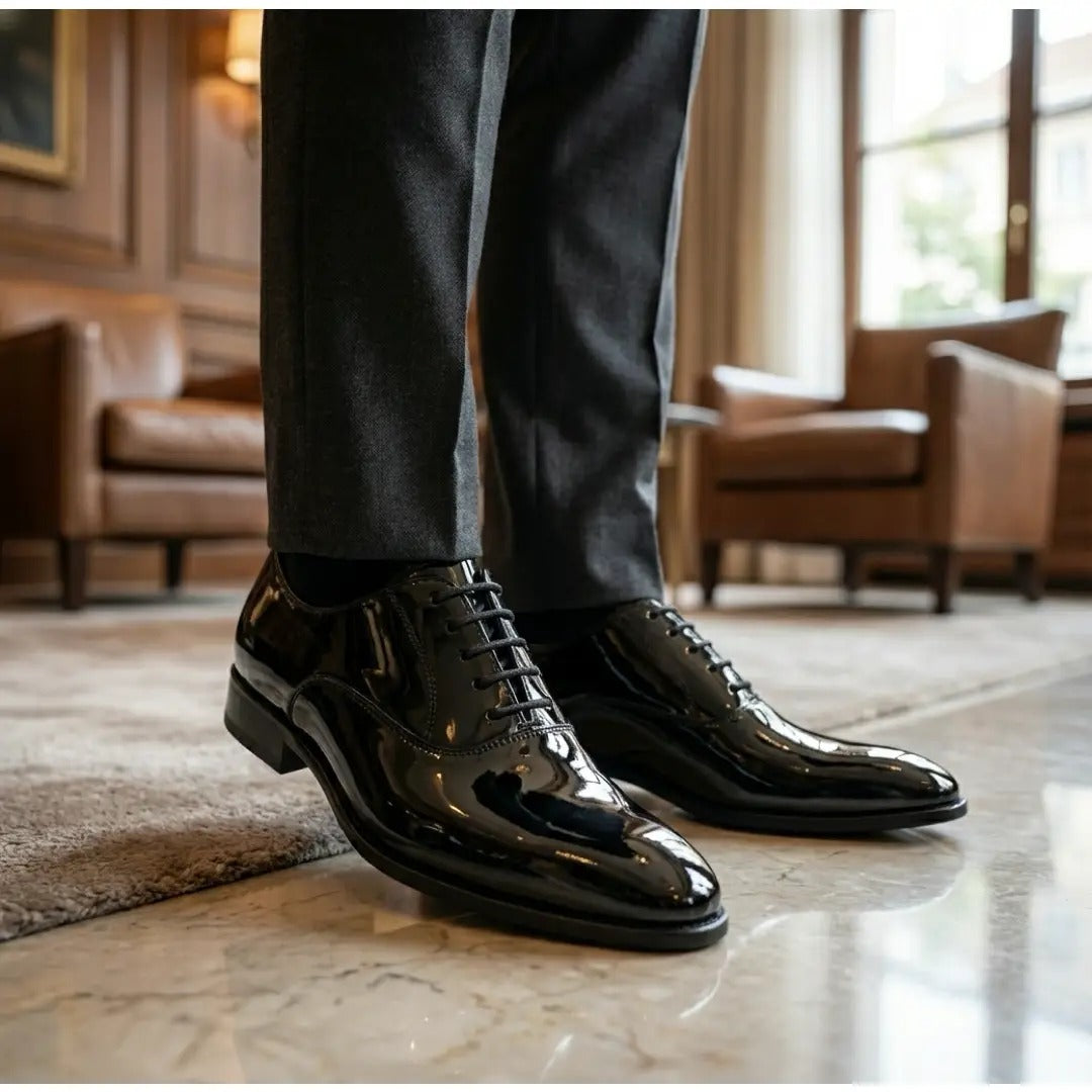 Muške formalne lakirane oxfordske cipele od PU kože
