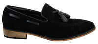 Muške talijanske slip-on cipele za vožnju, mokasine, rese, antilop, koža, plave, crne, smeđe