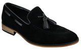 Muške talijanske slip-on cipele za vožnju, mokasine, rese, antilop, koža, plave, crne, smeđe