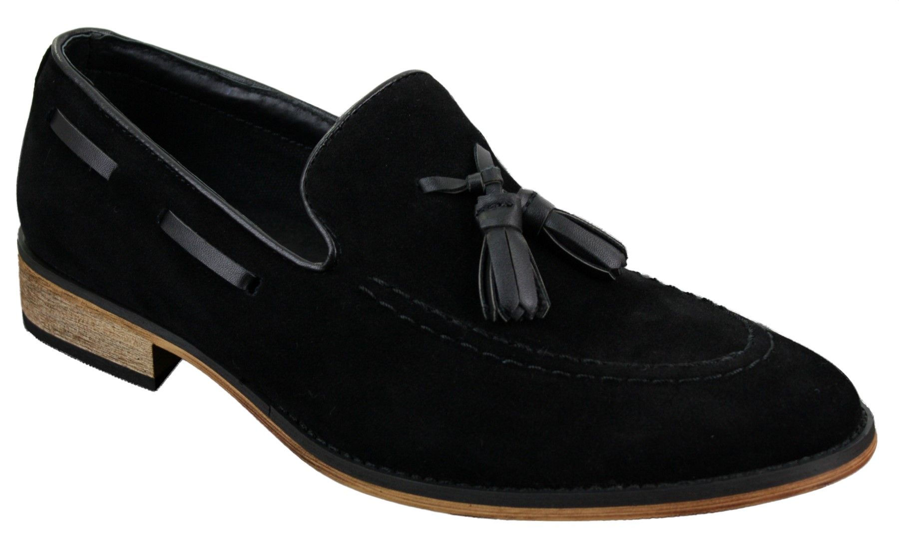Muške talijanske slip-on cipele za vožnju, mokasine, rese, antilop, koža, plave, crne, smeđe