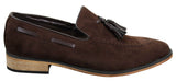 Muške talijanske slip-on cipele za vožnju, mokasine, rese, antilop, koža, plave, crne, smeđe