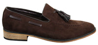 Muške talijanske slip-on cipele za vožnju, mokasine, rese, antilop, koža, plave, crne, smeđe