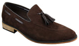 Muške talijanske slip-on cipele za vožnju, mokasine, rese, antilop, koža, plave, crne, smeđe