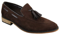 Muške talijanske slip-on cipele za vožnju, mokasine, rese, antilop, koža, plave, crne, smeđe