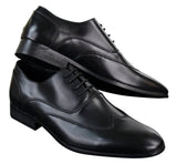 Muške kožne brogue cipele s vezicama, talijanske dizajnerske cipele, elegantne formalne, klasične, retro