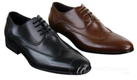 Muške kožne brogue cipele s vezicama, talijanske dizajnerske cipele, elegantne formalne, klasične, retro