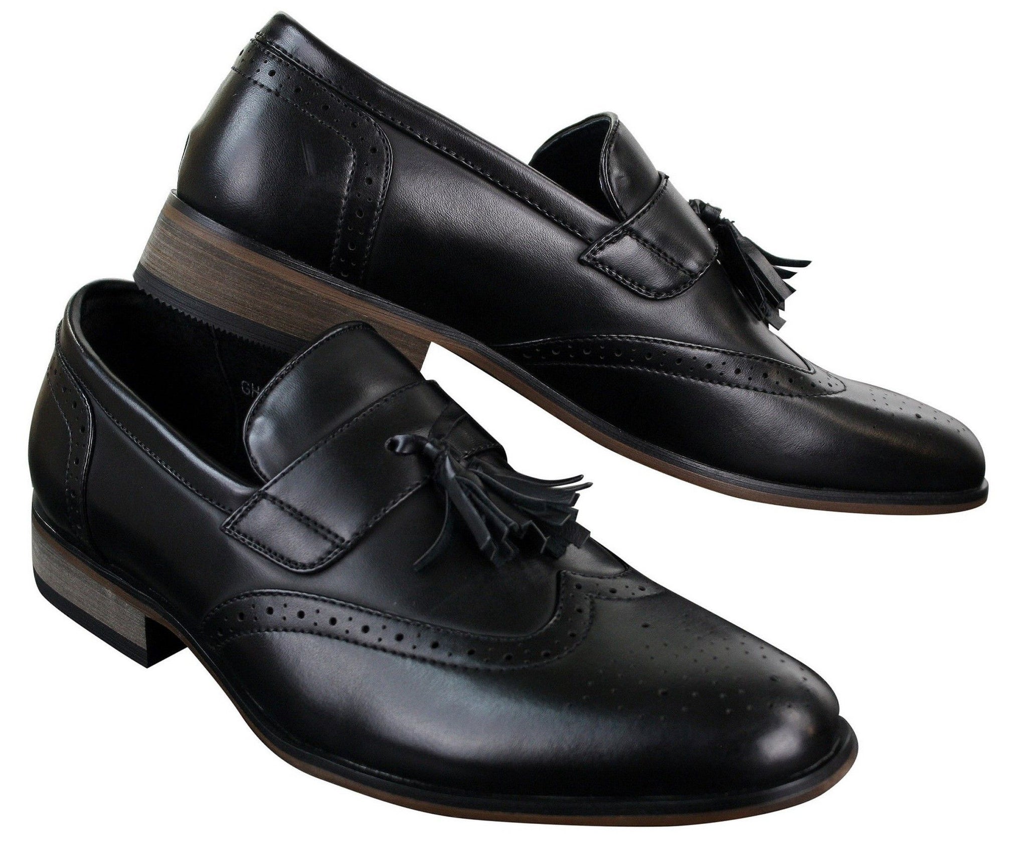 Muške kožne slip-on cipele s resama, brogue cipele za vožnju, mokasine, klasične, vintage, retro