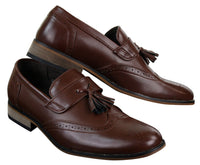 Muške kožne slip-on cipele s resama, brogue cipele za vožnju, mokasine, klasične, vintage, retro