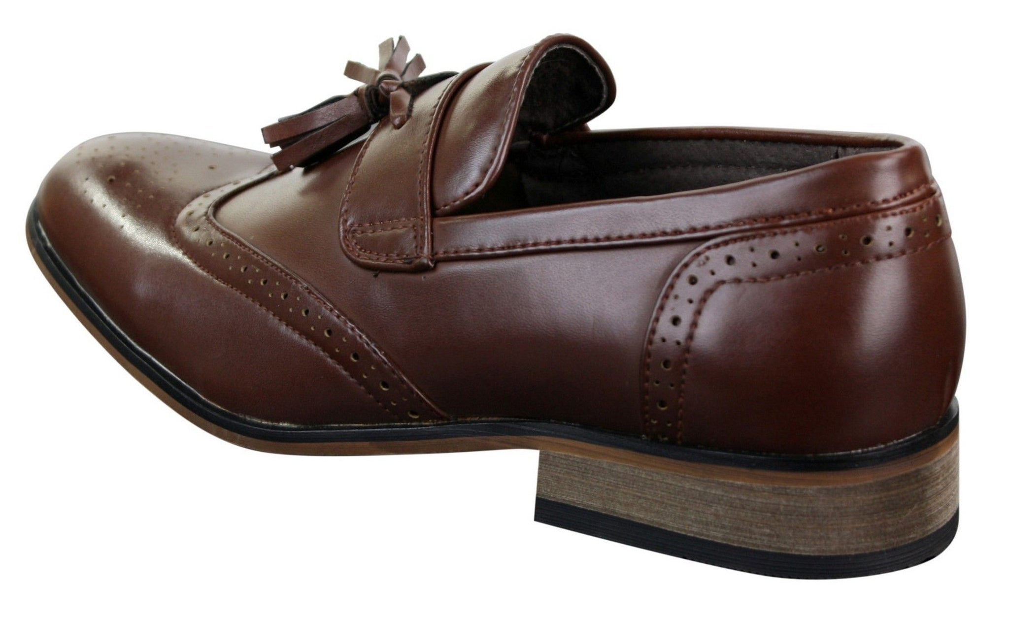 Muške kožne slip-on cipele s resama, brogue cipele za vožnju, mokasine, klasične, vintage, retro