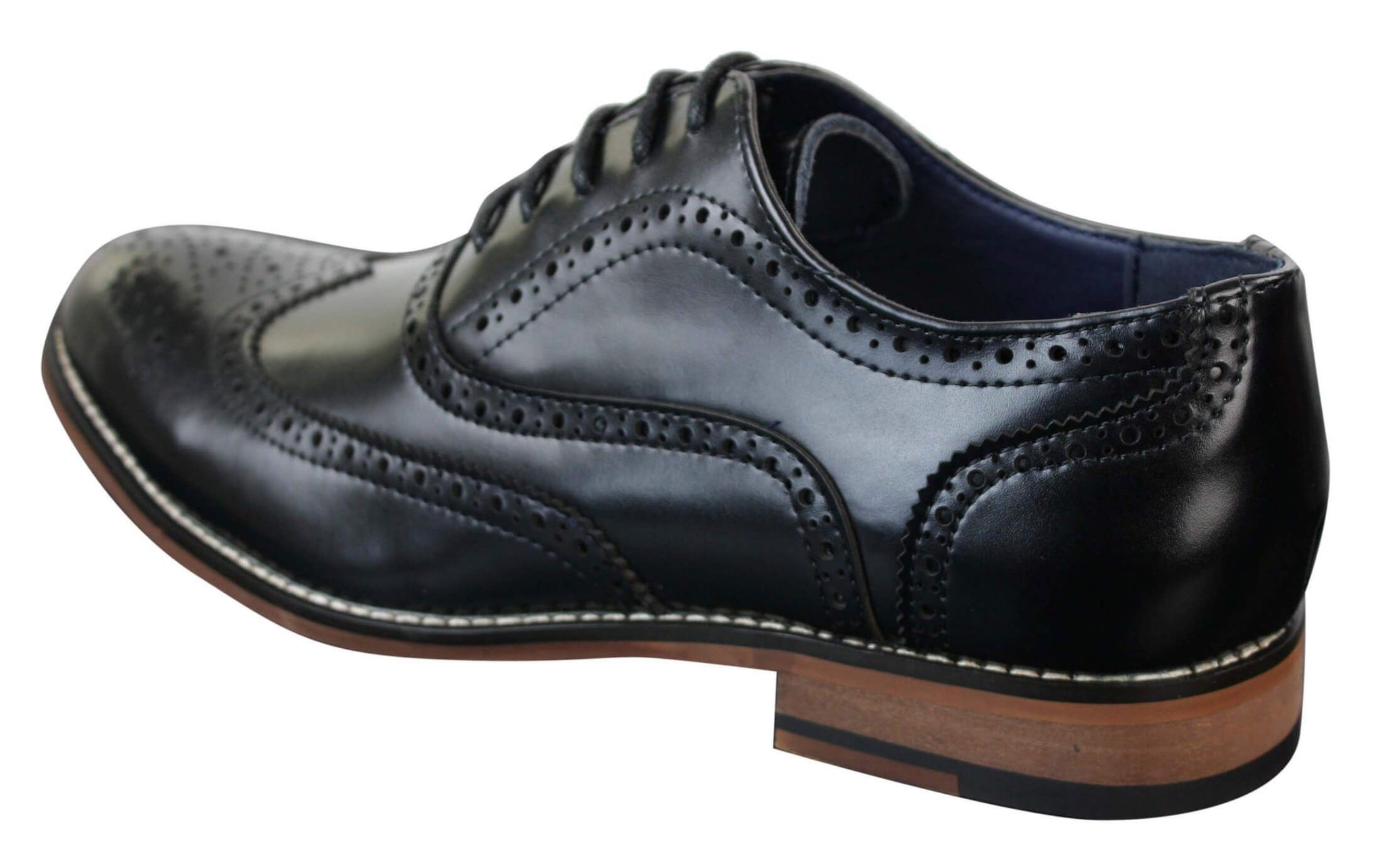 Muške elegantne retro vintage cipele s vezicama od prave kože, Gatsby Brouges