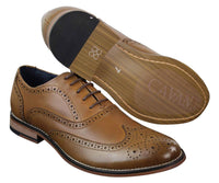 Muške elegantne retro vintage cipele s vezicama od prave kože, Gatsby Brouges