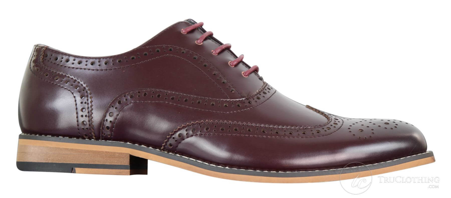 Muške elegantne retro vintage cipele s vezicama od prave kože, Gatsby Brouges