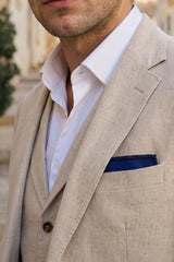 Muška kraljevsko plava maramica za džep od tvida i mješavine vune