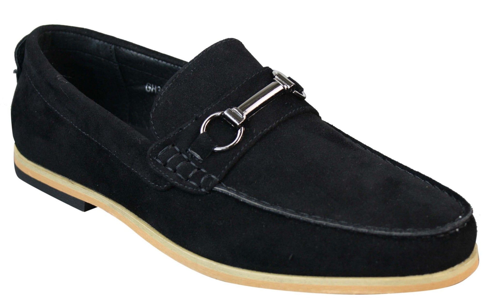 Muške natikače s kopčom, Horsebit, mokasine, retro elegantne i ležerne, od antilopa