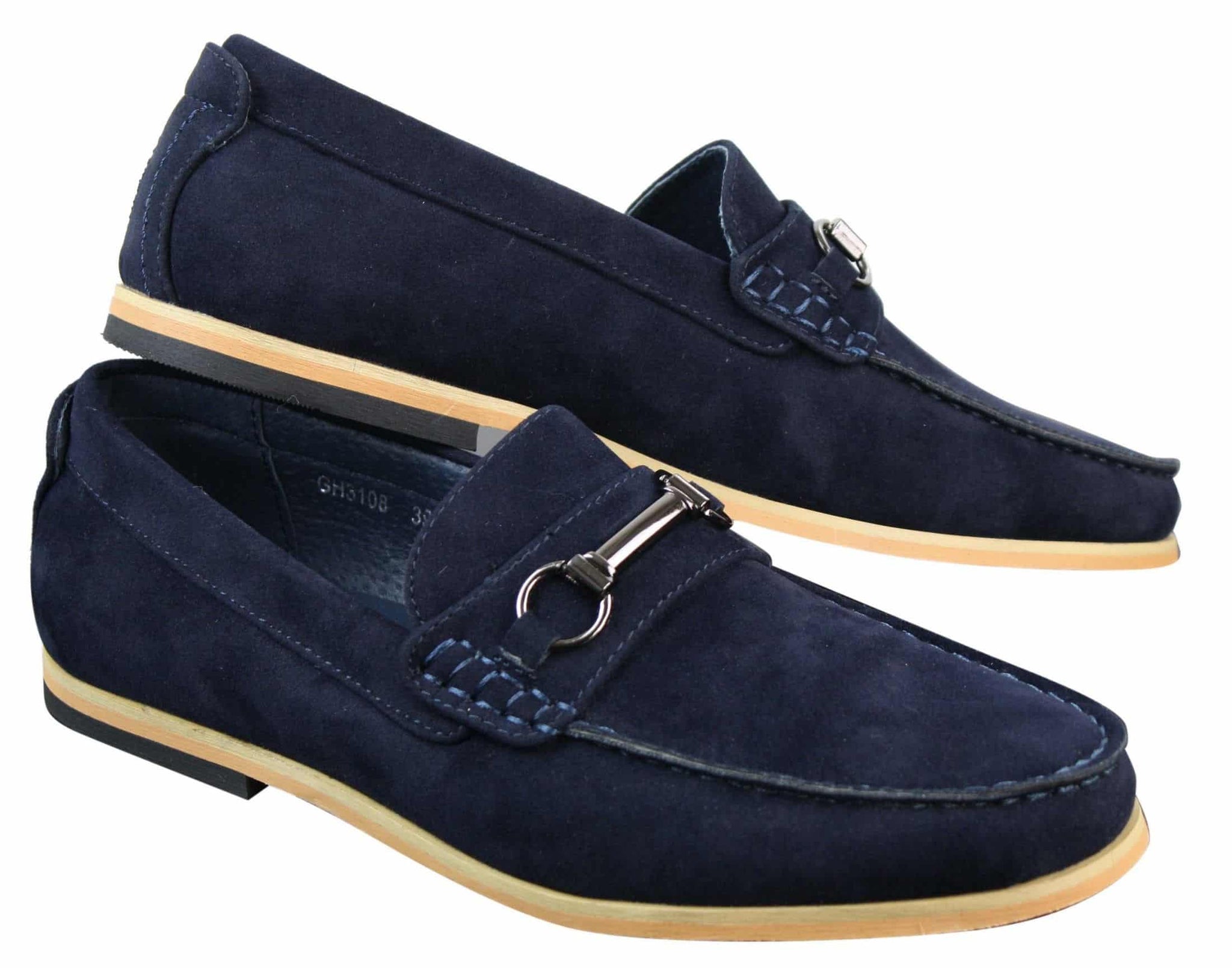 Muške natikače s kopčom, Horsebit, mokasine, retro elegantne i ležerne, od antilopa