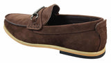 Muške natikače s kopčom, Horsebit, mokasine, retro elegantne i ležerne, od antilopa