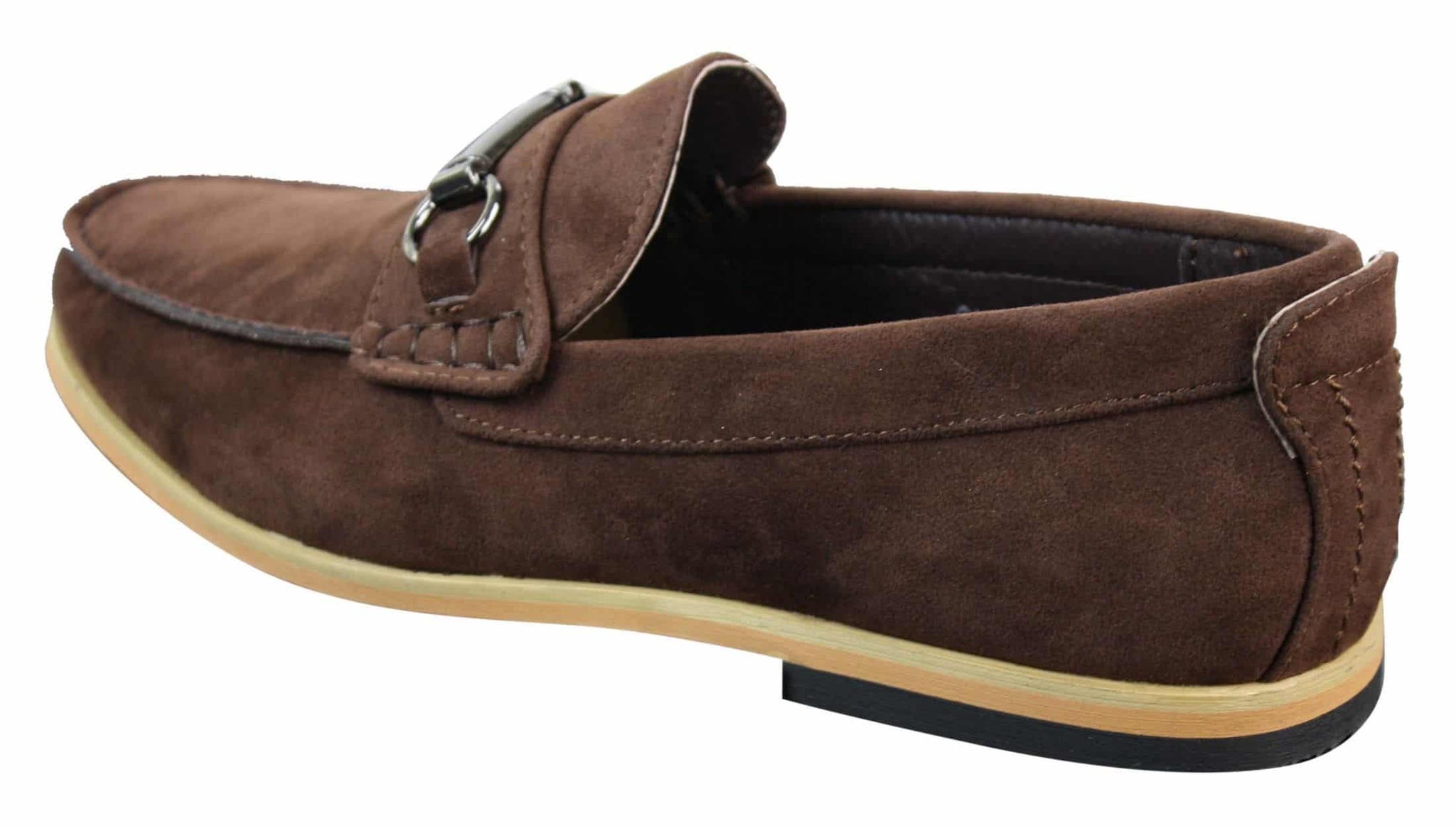 Muške natikače s kopčom, Horsebit, mokasine, retro elegantne i ležerne, od antilopa