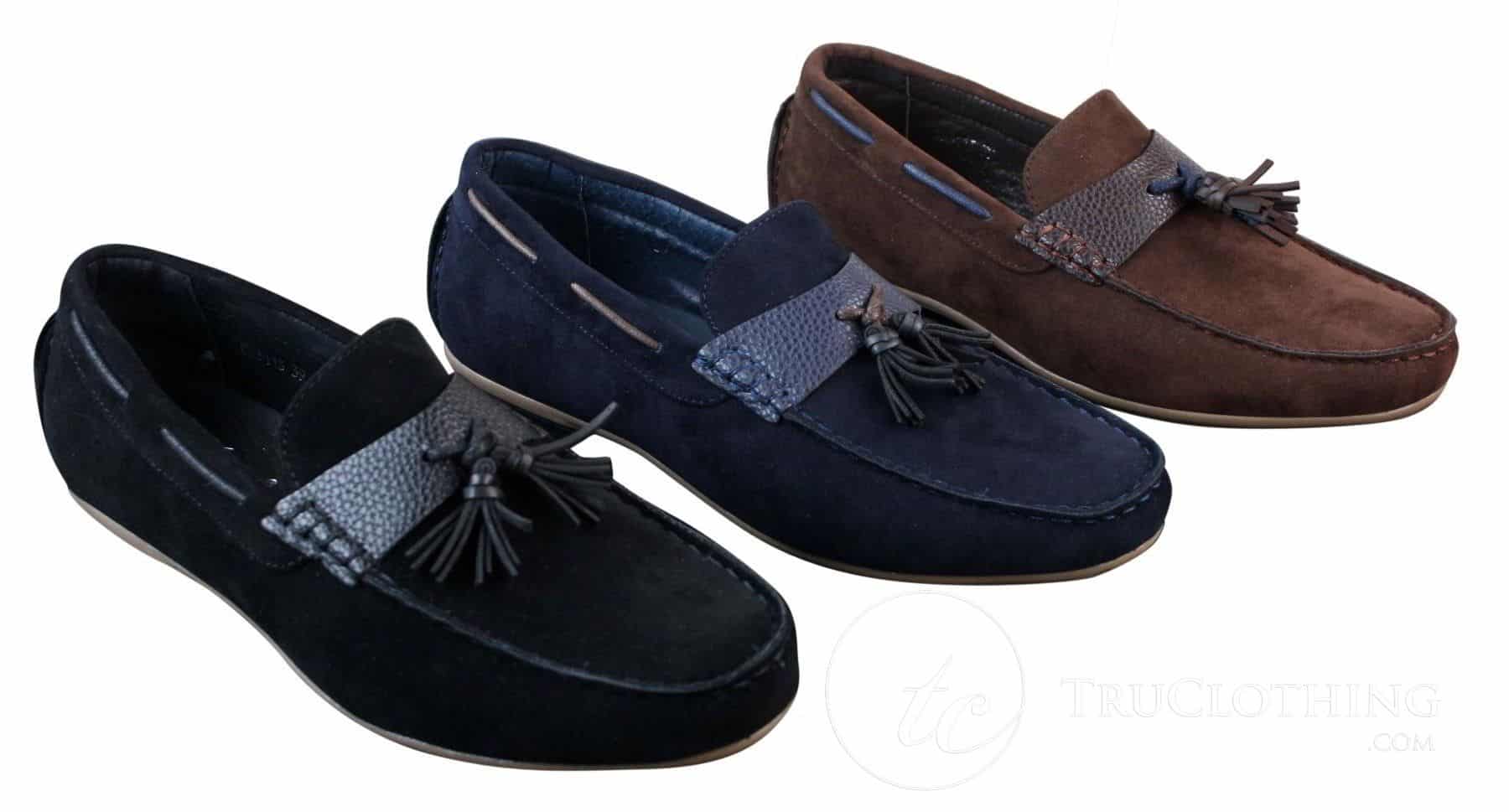 Muške natikače za vožnju s unutarnjom kožom i PU antilopom, mokasine, elegantne i ležerne